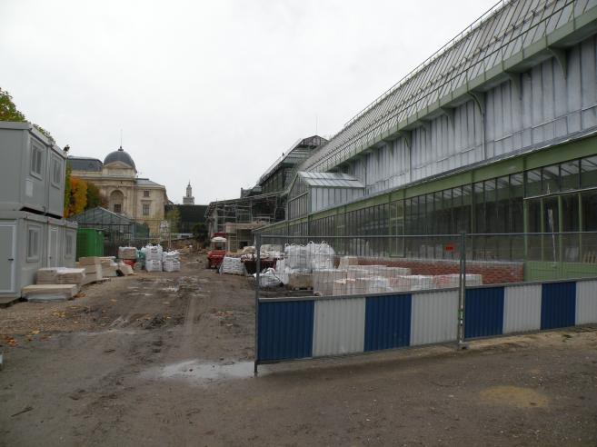  chantier aux abords de la serre du jardin des Plantes
